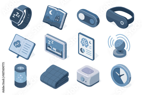 Noise digital timing support blanket icon rhythm ai melatonin blue sleep vector
