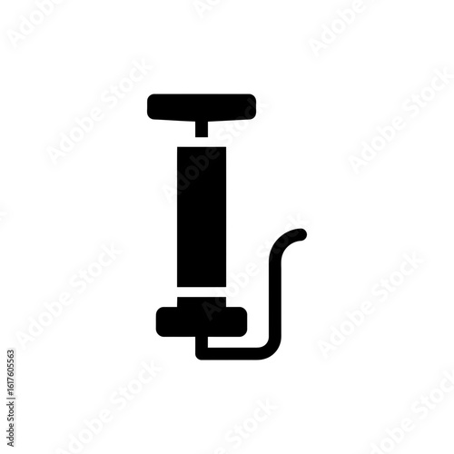  Beach ball pump black filled icon inflatable accessory