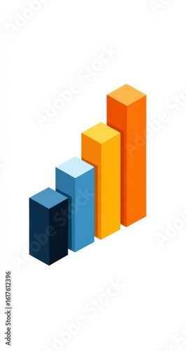 Colorful 3D bar graph, rising upward (1) Free Download Colorful 3D bar graph, rising upward (1) - GFXLoad