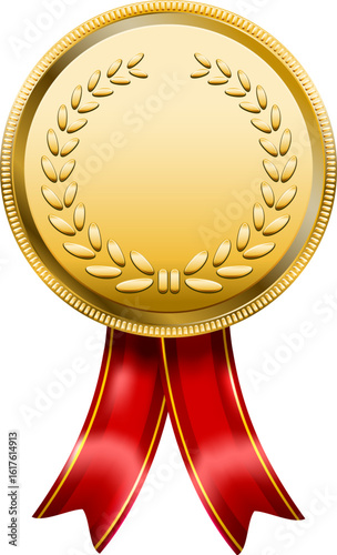 Elegant award medal rosette label design
