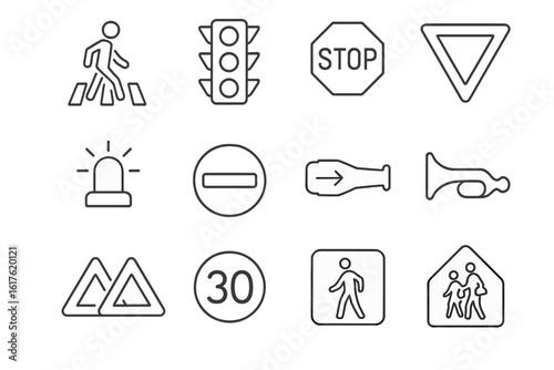 Traffic and road signs: symbols for safety and navigation