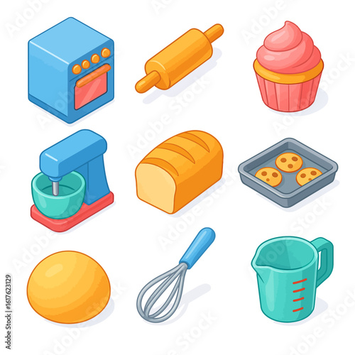 Delightful baking icons for all your kitchen needs and recipe creations, inspiring delicious homemade treats and sweet culinary projects today