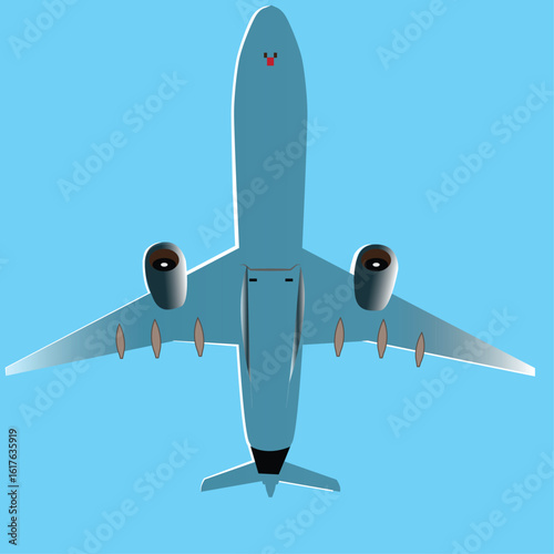 Airplane Silhouette Vector | Jet Plane Clipart | Flight Transportation Illustration