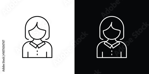 Student Girl icon design. Thin graphic elements vector illustration