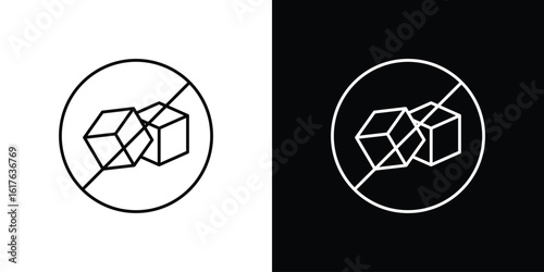 Sugar free icon design. Thin graphic elements vector illustration