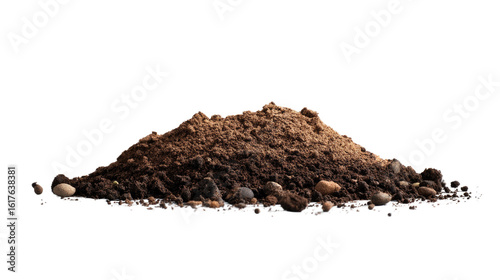 Wallpaper Mural Pile of Soil: A close-up shot captures a rich, textured pile of earth, offering a tangible sense of the natural world, highlighting its essential role in growth and sustenance. Torontodigital.ca