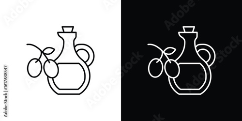 Olive oil icon design. Thin graphic elements vector illustration