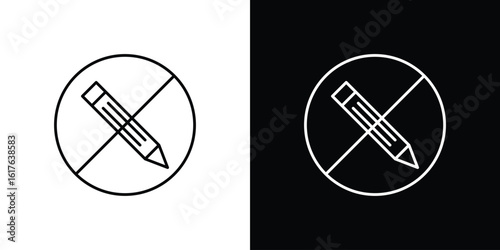 No writing signs design. Thin graphic elements vector illustration