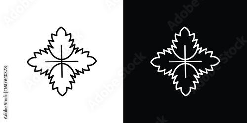Mint icon design. Thin graphic elements vector illustration