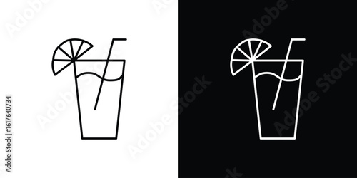 Lemonade icon design. Thin graphic elements vector illustration