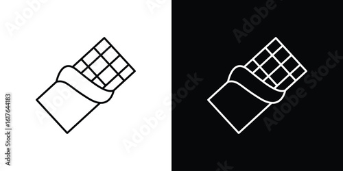 Chocolate icon design. Thin graphic elements vector illustration