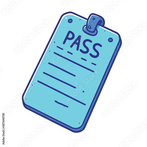 Blue boarding pass on white background, travel preparation