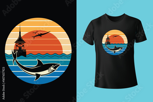 Just Another Day On My Cruising Pontoon. T-shirt design. Vector Illustration.