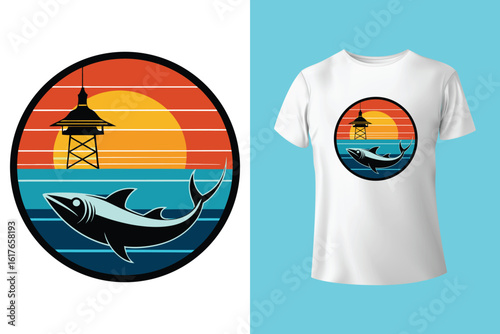 Just Another Day On My Cruising Pontoon. T-shirt design. Vector Illustration.