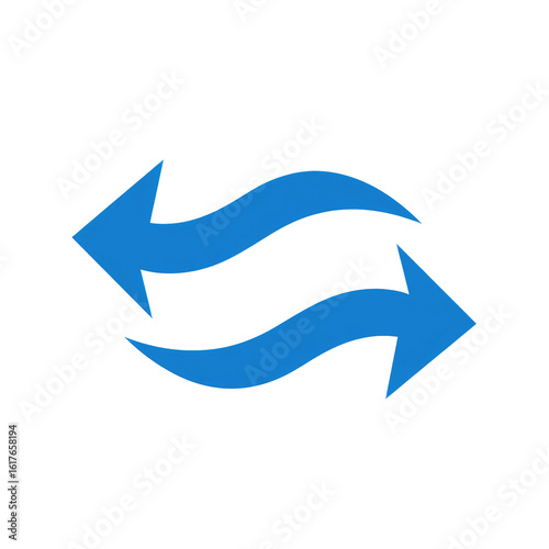 Two wavy, blue arrows, pointing in opposite directions, on a black background. The arrows have a 3D or embossed appearance Free Download Two wavy, blue arrows, pointing in opposite directions, on a black background. The arrows have a 3D or embossed appearance - GFXLoad
