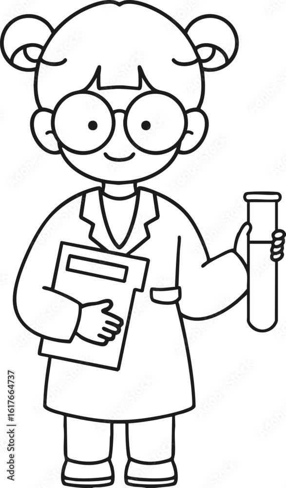 Obraz premium a scientist girl