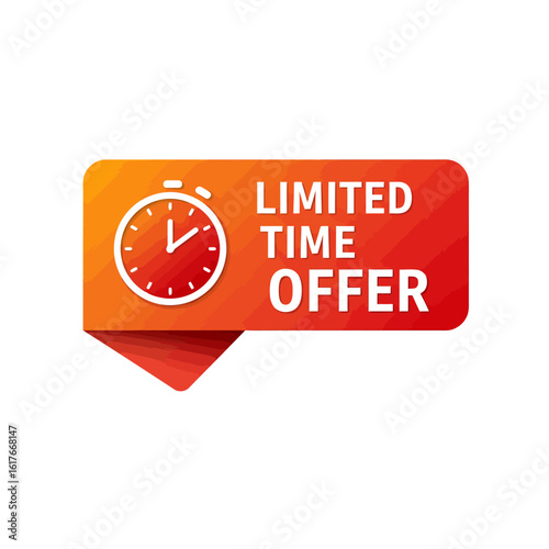 A bright orange "Limited Time Offer" banner with a stopwatch icon, symbolizing urgency and a special promotion.