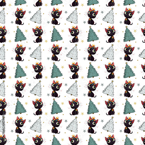 Christmas Pet Character and Decor Pattern