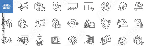 Warehouse and Logistics Icon Set – Storage, Inventory, Pallet, Delivery Box, Warehouse Truck, Supply Chain, Container Icon
