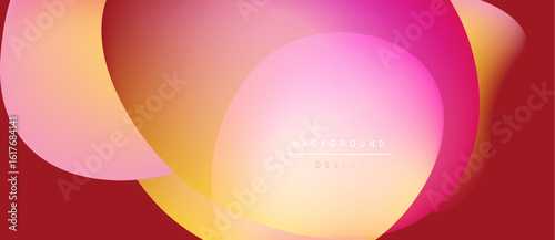 Abstract gradients overlap, creating vibrant pinks, oranges, yellows. Smooth transitions define fluid shapes, modern design element.