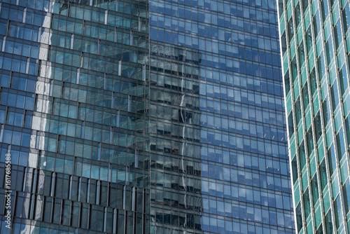 Wallpaper Mural walls and empty windows of a modern building on a big city street without people Torontodigital.ca