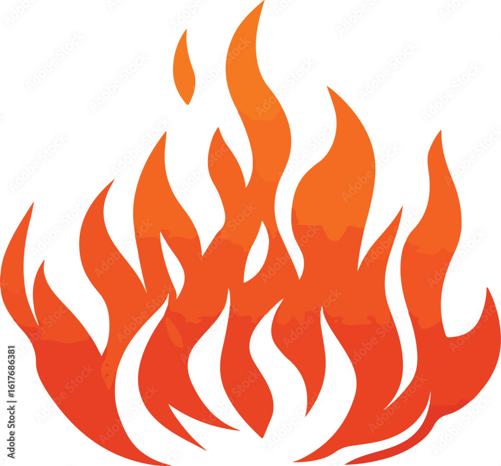 Flaming Fun: A Cartoon Illustration of Fire, vector illustration
Flaming Fun: A Cartoon Illustration of Fire, vector illustration
