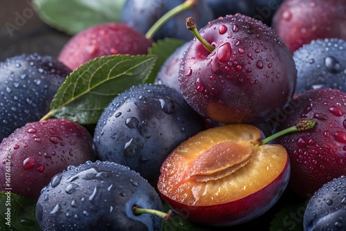 Wallpaper Mural plums and blueberries Torontodigital.ca