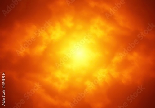 Abstract fiery background with a bright yellow glowing center