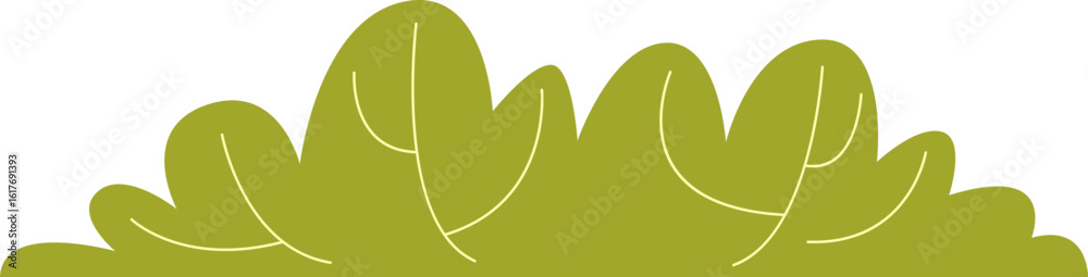 Fototapeta premium Bush Flat Illustration
