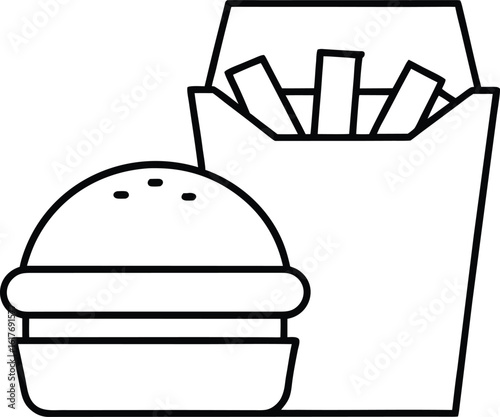 french food vector illustration