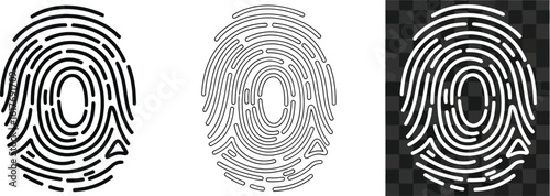 Fingerprint identification security system biometric scan unique id identity access control authentication vector