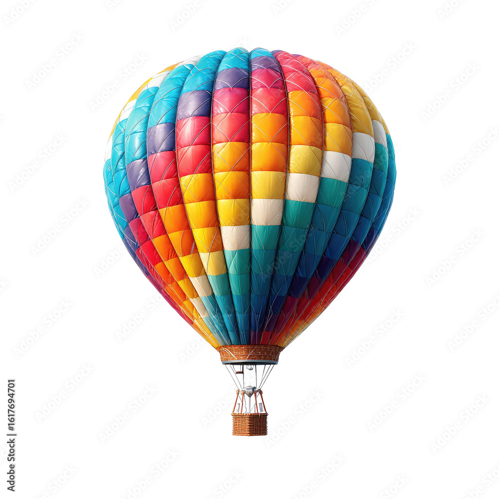 Naklejka premium Colorful hot air balloon against black (1)