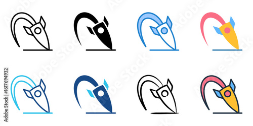 Startup Failures icon set multiple style collection 
