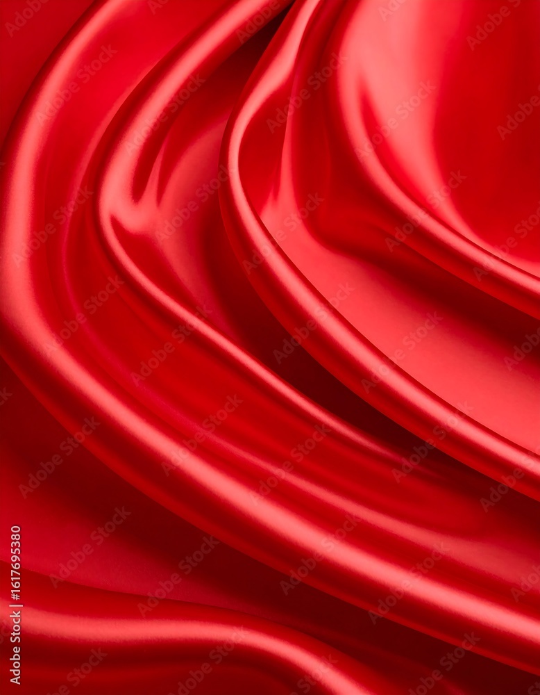 Obraz premium Red satin draped