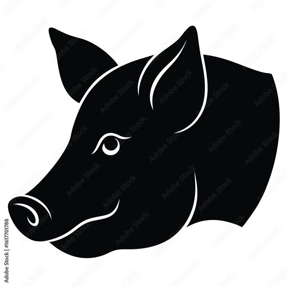 Fototapeta premium vector illustration of a pig