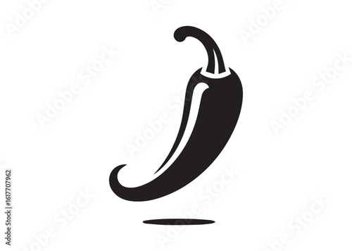 Chili pepper silhouette vector illustration