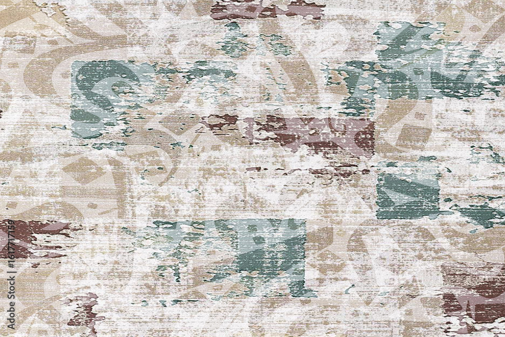 Fototapeta premium abstract distressed canvas wallpaper.Arabic calligraphy wallpaper on the wall Gradient Shiny different colors background old canvas painting on canvas translation 