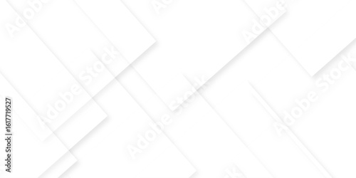 Abstract white background with texture pattern, layered geometric triangle shapes, white and grey glossy squares with faint geometric lines featuring intersecting patterns. background and design.