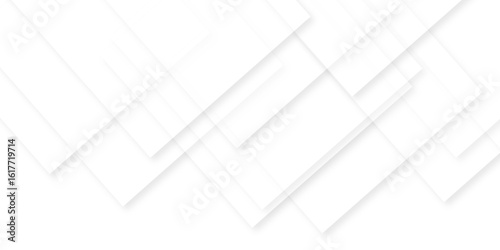 Abstract white background with texture pattern, layered geometric triangle shapes, white and grey glossy squares with faint geometric lines featuring intersecting patterns. background and design.