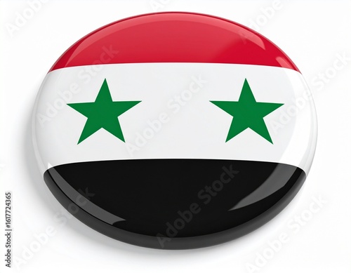 Free Download Syria Flag Button on White Background - GFXLoad