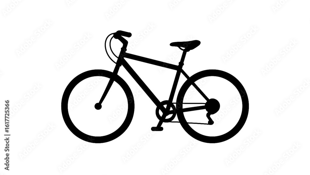 Obraz premium A bicycle isolated on white background