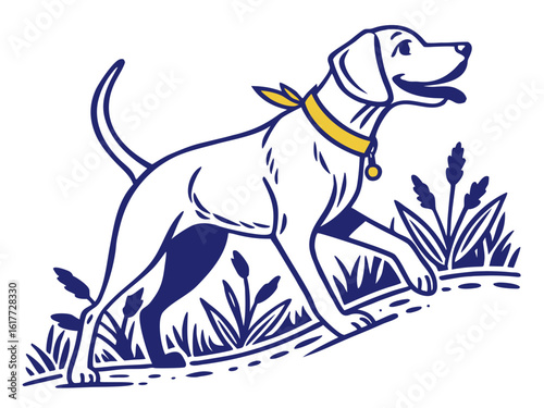 Majestic Labrador Retriever in Hunting Pose
