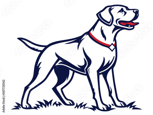 Majestic Labrador Retriever in Hunting Pose