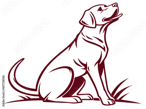 Majestic Labrador Retriever in Hunting Pose