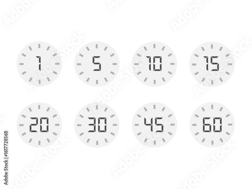 タイマー　時間　イラストセット