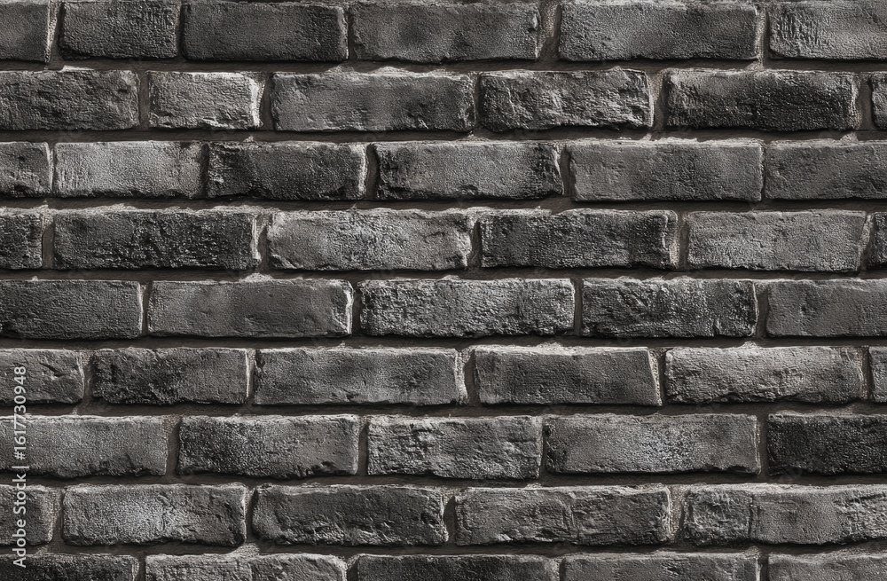 Naklejka premium Dark Gray Brick Wall Texture Background for Design