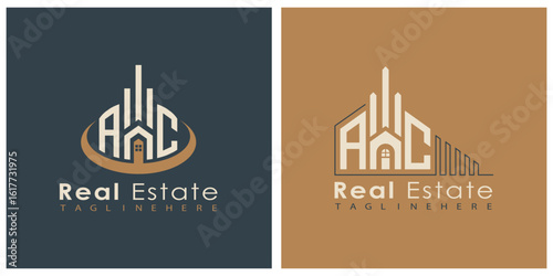 Real Estate Monogram Logo Design – Modern 2-Letter Vector Branding Series (AA to AZ)