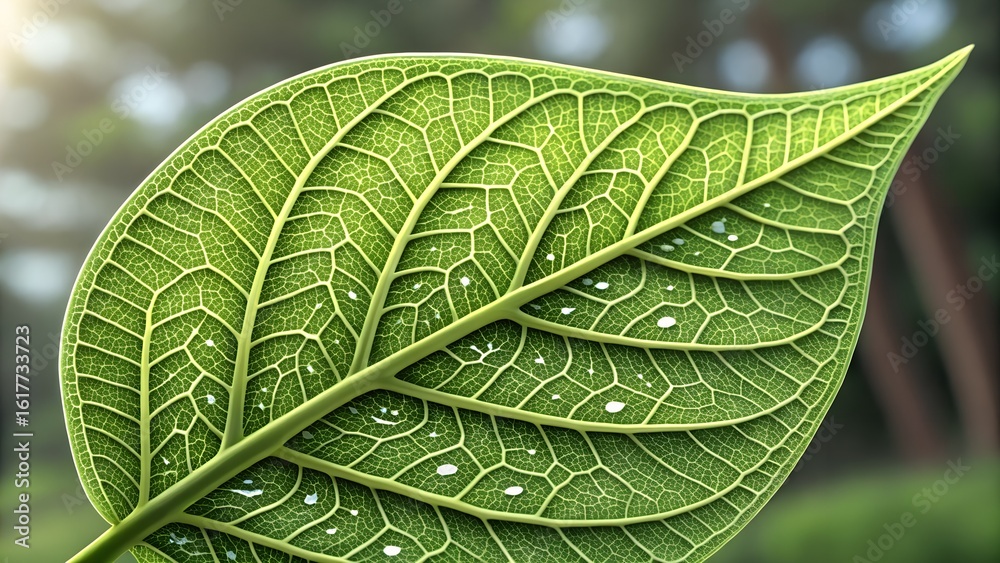 Obraz premium close up of green leaf