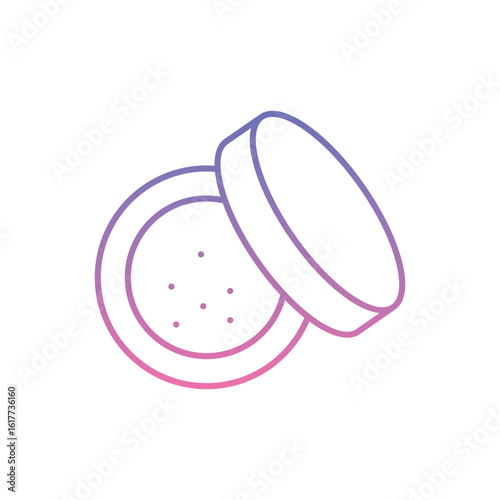 Compact Powder Icon vector stock illustration