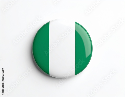 Free Download Nigeria Flag Button on White Background - GFXLoad